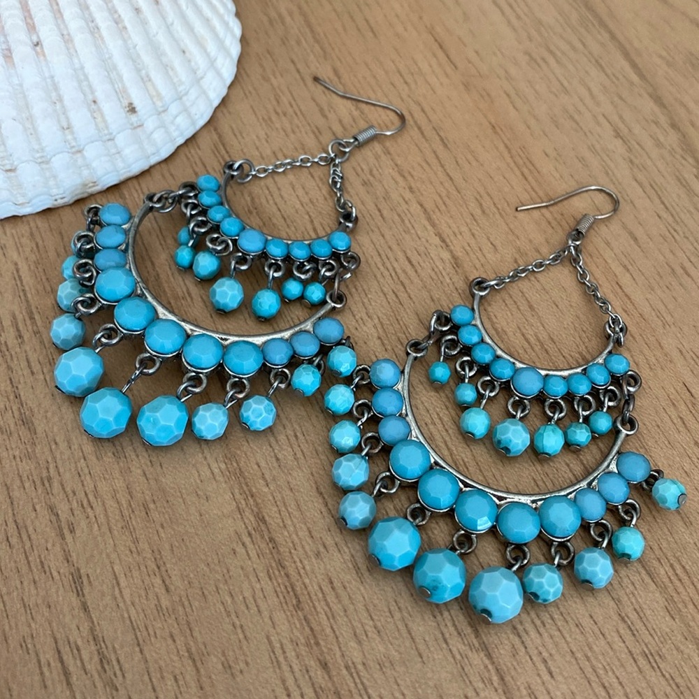 Turquoise Beaded Earrings